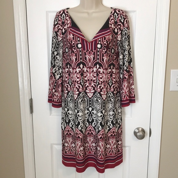 Laundry by Design Dresses & Skirts - 👠 Laundry by Design 👠…Women’s Size 10… Dress with Cream/Black/Wine!